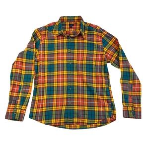 J.Crew Re-Imagined Flannel‎ Shirt Mens L Plaid Button Up Long Sleeve